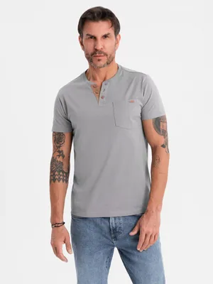 Immagine prodotto di Ombre Clothing Maglietta da uomo a maniche corte Christou grigio S