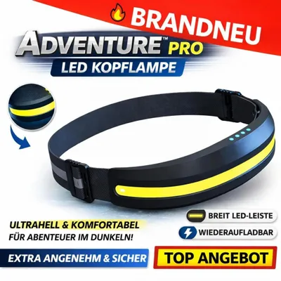 Produktbild von ADVENTURE™ PRO Stirnlampe LED Kopflampe Bewegungssensor Rotlicht Light