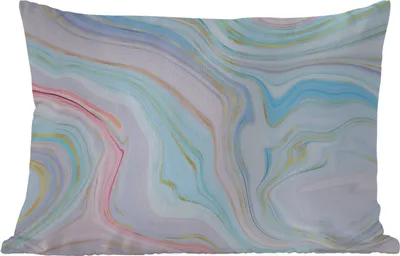 Produktbild von MuchoWow® Outdoor Kissen - Marmor - Pastell - Muster - Abstrakt - 60x40 cm - Wetterfest - Lounge Kissen - Zierkissen - Kissen für Innenräume