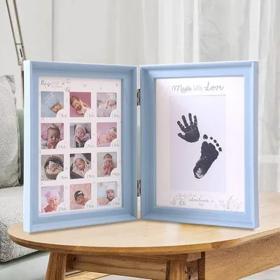 Produktbild von Famanu Babyfotolijst Set mit Hand- und Fußabdruck Kit - für geborene