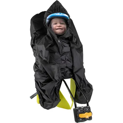 Immagine prodotto di M-WAVE poncho antipioggia "Kid `n Seat" Per i bambini, protettivo nero con