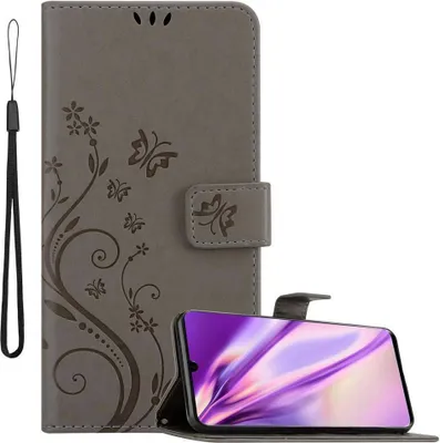 Immagine prodotto di Cadorabo cover per Huawei P30 cover protettiva in grigio cover protettiva cover per telefono cellulare cover fiori custodia fiore