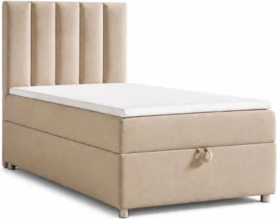 Produktbild von Best for Home Boxspringbett mit Bettkasten Trinity K10-SINGLE 90x200 Bonellfederkern inkl. Topper - Beige