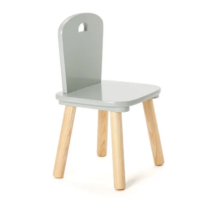 Obrázek produktu pro OXYBUL Dětská židlička D 28 x Š 25 x V 48,5 cm, MDF, březové nohy, šedá