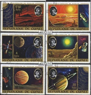 Produktbild von Briefmarken Guinea 1973 Mi 678A-683A (kompl.Ausg.) gestempelt 500. Geburtstag N. Kopernikus