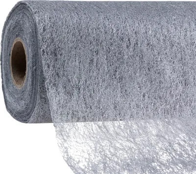 Produktbild von Eleganter Tischläufer aus Dekovlies in Silber, 23 cm Breite, 25 Meter Rolle – Stilvolle Tischdeko für Feste und Anlässe