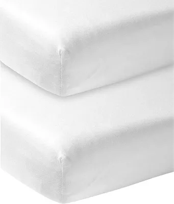 Produktbild von Famanu Babybettlaken Uni Weiß - 60x120cm - 2er-Pack