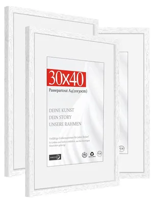 Produktbild von Elzusha – Set aus 3 Bilderrahmen, 30 x 40 cm, weiß