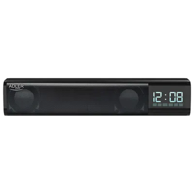 Obrázek produktu pro Reproduktor s alarmou, Adler, AD 1191, Bluetooth 5.0, Výkon reproduktoru 2 x 5 W, Baterie 1200 mAh, Vysoká kvalita provedení, Černá
