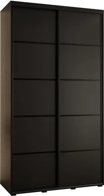 Produktbild von MEBLE KRYSPOL Davos 4 Schrank, zwei Türen - 235,2x130x45 cm - Schwarz Schwarz Schwarz