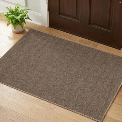 Zdjęcie produktu dla Mata podłogowa do wnętrz, 40x60 cm, antypoślizgowa, chłonna, brązowa