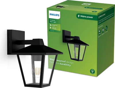 Image de Applique Kinno Noire éclairage Extérieur Bas - Philips