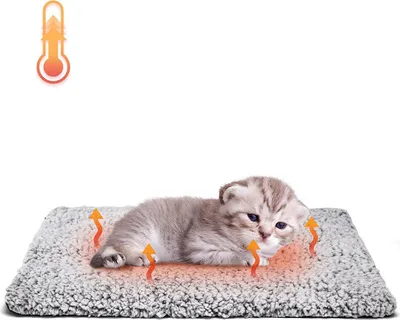 Produktbild von Selbstheizende Katzendecke Selbstwärmend Decke Katze Kissen Wärmedecke Katze Katzenkissen Flauschig und Weich Katzenbett Waschbar 70 x 50  cm