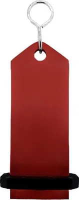 Produktbild von CombiCraft Midi Bumerang Rot, 75 x 30 mm- 5 Stück - Schlüsselanhänger aus massivem Aluminium