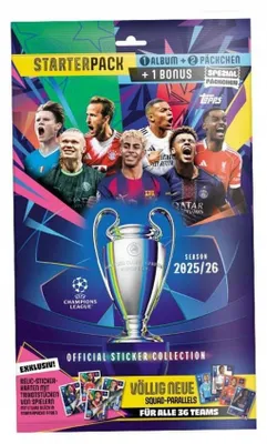 Produktbild von Topps/Merlin TOPP077805 - UEFA Champions League 2025/26 Sticker Collection Starter Pack -