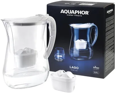 Produktbild von Wasserfilter-Kanne aus Kunststoff, 3,8 l, weiß, mit Filterkartusche