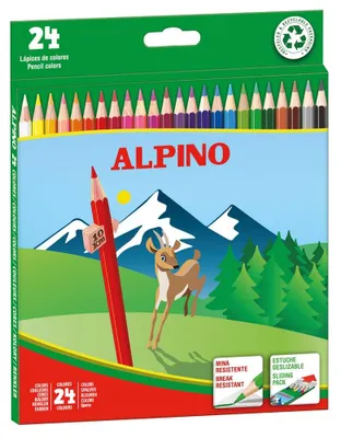 Image de Crayons de couleur en bois, 17,5 cm, lot de 24