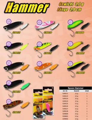 Produktbild von FTM Spoon Hammer Blinker 3,2g - Forellenblinker, Farbe:firetiger/schwarz