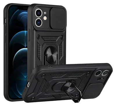 Produktbild von Techsuit Camshield Back Cover Hülle für Apple iPhone 11 - Schwarz