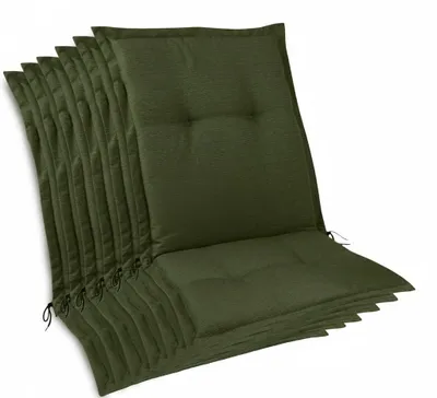Immagine prodotto di Beautissu, set da 6 cuscini premium per poltrona bassa, 105x50x7 cm, verde scuro