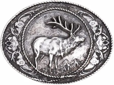 Produktbild von Gürtelschnalle altsilber Hirsch 40mm