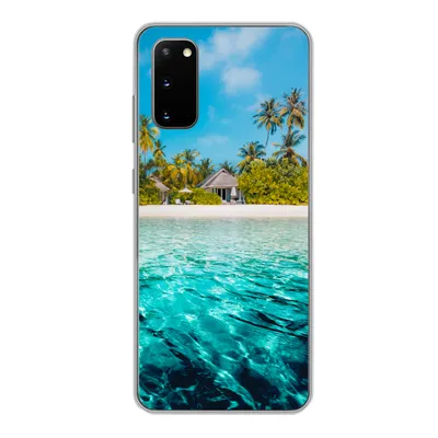 Produktbild von MuchoWow® Handyhülle Schutzhülle Hülle für Samsung Galaxy S20 Strand - Palmen - Meer Silikon Softcase Handy Hülle - Bild
