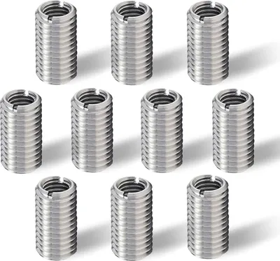 Produktbild von 10 Stück Gewindeeinsätze M10 auf M8,15 mm aus Edelstahl, Gewinde, Adapter, Muffe, Reduziermutter, Gewindeeinsatz M10 auf M8, Gewindeadapter