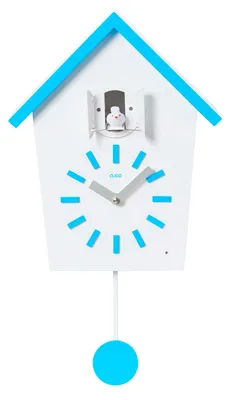 Produktbild von Cuco Clock Kuckucksuhr BAUERNHAUS, 28,3 × 22,8 × 10,4cm Pendeluhr Wanduhr, Moderne Schwarzwalduhr mit Nachtruhefunktion, Vogelgezwitscher, Vogelstimme