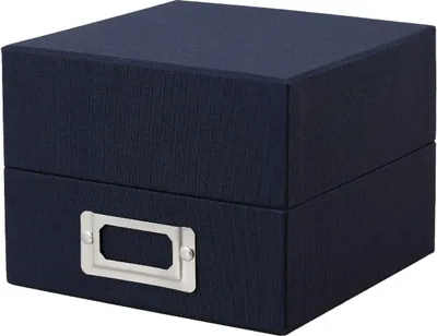 Image de HNFD Boîte à photos Sawala 10x15 cm lin bleu espace pour 700 photos