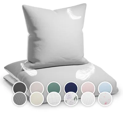 Produktbild von Sleepwise Bettwäsche 135x200 cm, Microfaser Bettwäsche Getestet, Weicher Winter- und Sommer Bettbezug, Antistatisch & Atmungsaktiv, Allergiker Duvet Cover Bügelfrei, 1 Bett- und 1 Kissenbezug