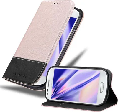Immagine prodotto di Cadorabo custodia per Samsung Galaxy S3 MINI custodia protettiva in rosa SHandy custodia a libro custodia in Similcuoio
