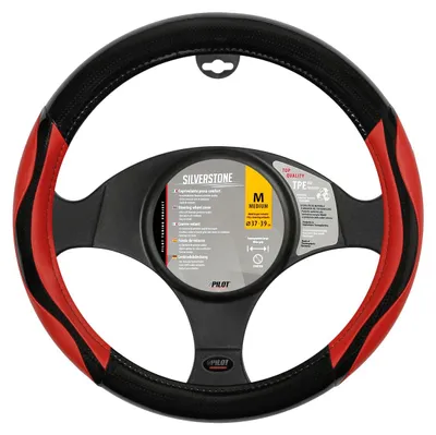 Produktbild von PILOT 32946 Silverstone Lenkradbezug Ø37-39cm Rot Lenkradhülle