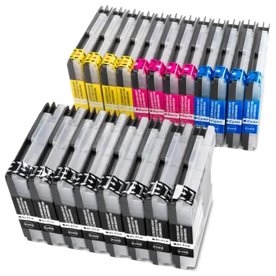 Produktbild von ESMOnline 20 kompatible Druckerpatronen zu Brother LC-985 LC-980 LC-1100