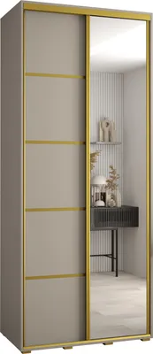 Produktbild von Kryspol Dakota 5 Schrank, zwei Türen - 235,2x120x45cm - Kaschmir Gold