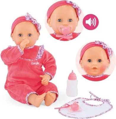 Produktbild von Corolle Mon Grand Poupon Lila Chérie Interaktive Babypuppe, 42cm, Mit Funktionen, Ab 2 Jahren, Vanilleduft