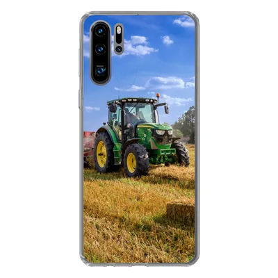 Produktbild von MuchoWow® Handyhülle Schutzhülle Hülle für Huawei P30 Pro Traktor - Bauernhof - Heu - Feld - Sonne - Landleben Silikon Softcase Handy Hülle - Schutzdeckel