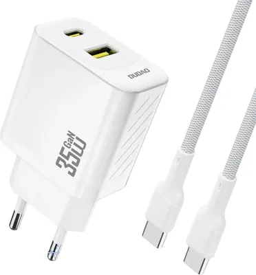 Zdjęcie produktu dla Ładowarka Sieciowa Dudao A27 Maxc 35W + Kabel Usb-C - Biała