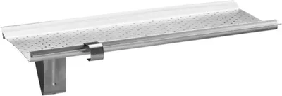 Produktbild von ZAMBELLI Laubschutzgitter Dachrinnen Laubschutz RG 280, 2m Silber inkl. Halter und Klammern, Dachrinnenabdeckung  Germany