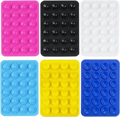 Image de 6 ventouses multicolores pour support de téléphone portable