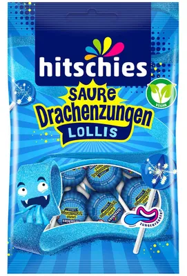 Produktbild von hitschies Saure Drachenzungen Lollis 8er