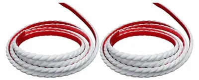 Imagen del producto de Decoración de pared autoadhesiva de PVC - 5 metros x 2 rollos, color blanco, 10 mm de ancho
