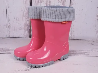 Obrázek produktu pro Holínky gumáky Demar Twister Lux F růžové lososové s šedou s vyjímatelnou teplou vložkou 22/23