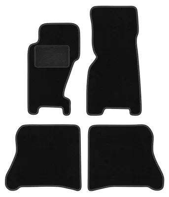 Image de Tapis de sol en moquette pour Jeep Grand Cherokee WJ 1998-2004 (tout-terrain) – jeu 4 pièces, noirs, sur mesure – Wielganizator LUX