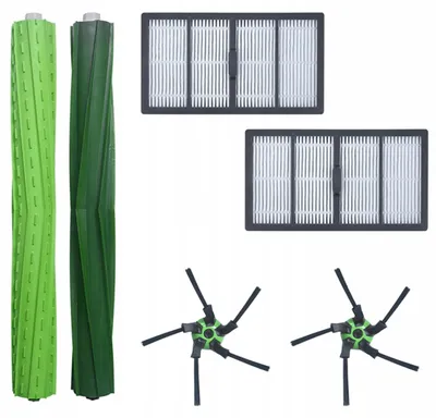 Produktbild von Zubehörset für iRobot Roomba S9 S9 Plus - 2 Bürstenrollen, 2 HEPA-Filter - 2 Seitenbürsten - 6 Teile