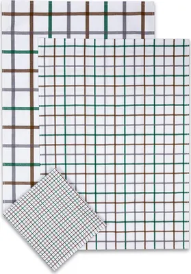 Obrázok produktu pre Extra savá utierka 50x70, kockovaná, zelená, 3 ks