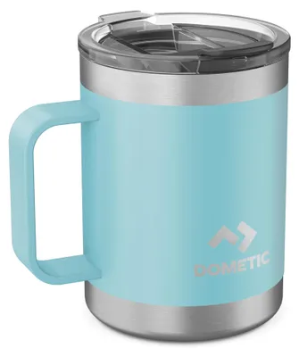 Thermo-Becher 450 ml, doppelwandig, Edelstahl, mit Deckel, lichtblauu