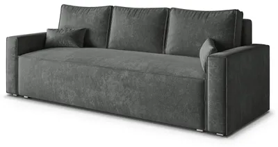 Produktbild von Sofa MENI mit Schlaffunktion, Schlafsofa, Wohnzimmersofa, Couch, Soffa, Bettsofa, Chenille-Stoff – Grau LUMO 75