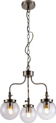 Immagine prodotto di Lampadario BALLET in ottone e vetro trasparente, 3xE27x40W, dimensioni: 80x45x45 cm, IP20, Candellux