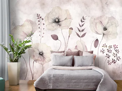 Produktbild von Vlies Fototapete MohnBlumen 350x256 cm Vlies Tapeten Wandtapete XXL Natur Blumen Botanik Abstrakt b-C-0878-a-a
