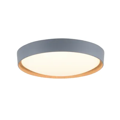 Obrázek produktu pro Selltec LED stropní svítidlo Q EMILIA Smart Home stmívatelné dálkově ovládané nástěnné svítidlo šedé obývací pokoj, ložnice, chodba, kuchyň, kancelář 6118-15